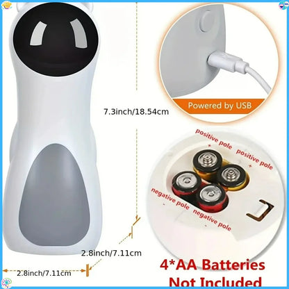 Automatic Laser Cat Toy with Spinning Laser and Smart Timer -Interactive Play Mode, Adjustable Speed,15-Minute Timer