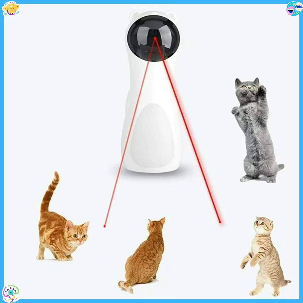 Automatic Laser Cat Toy with Spinning Laser and Smart Timer -Interactive Play Mode, Adjustable Speed,15-Minute Timer
